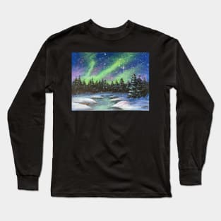 Aurora Borealis Northern Lights Long Sleeve T-Shirt